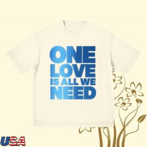 Blue Merch Store One Love Lyric Off-White Tee
