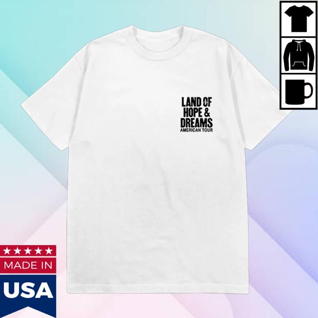 Bruce Springsteen Merch Store 2026 Land Of Hope & Dreams American Tour Logo Tee