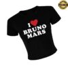 Bruno Mars Merch Store I Heart Bruno Mars Baby Tee Black