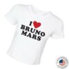 Bruno Mars Merch Store I Heart Bruno Mars Baby Tee White