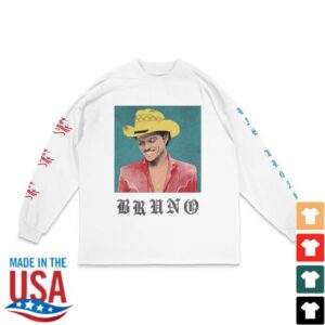 Bruno Mars Merch Store Las Vegas The Romantic Limited Edition Tour Longsleeve Tee White