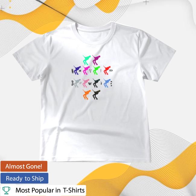 David Bowie Merch Store Never Let Me Down Crossed Colors T-Shirt 2 David Bowie Merch Store Never Let Me Down Crossed Colors T-Shirt