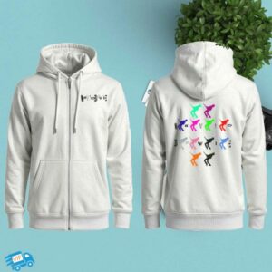 David Bowie Merch Store Never Let Me Down Crossed Colors Zip Hoodie