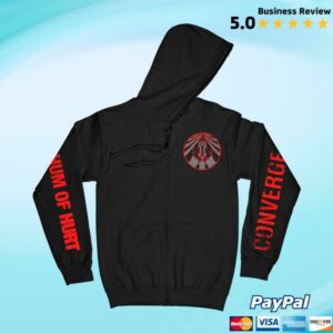 Deathwish Inc Merch Store Converge Hum Of Hurt Agni I Black Premium Zip Up Sweatshirt