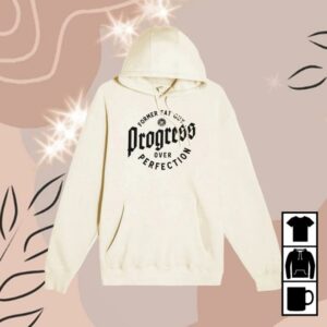 Former Fat Guy Fitness Merch Store Progress Over Perfection Hoodie