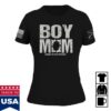 Grunt Style Merch Store Women's Boy Mom Slim Fit T-Shirt Black
