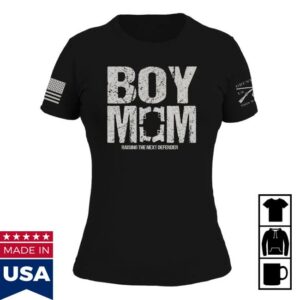 Grunt Style Merch Store Women's Boy Mom Slim Fit T-Shirt Black