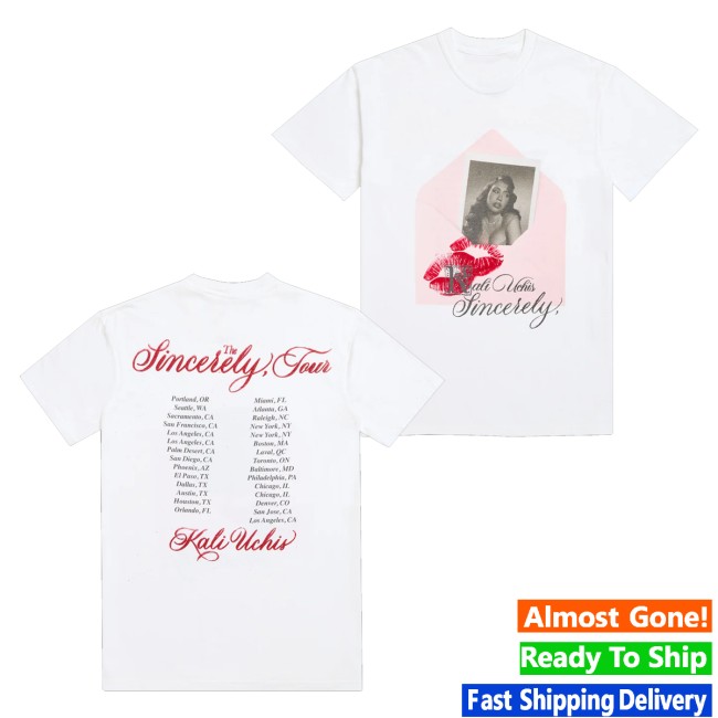 Kali Uchis Merch Store Sincerely Tour Envelope Tee White 5 Kali Uchis Merch Store Sincerely Tour Envelope Tee White
