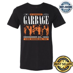 Manhead Merch Classic Garbage In Concert Black T-Shirt