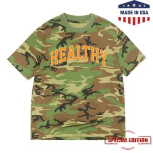 Midnight Organic Merch Store Healthy Kids Tee Woodland Camo
