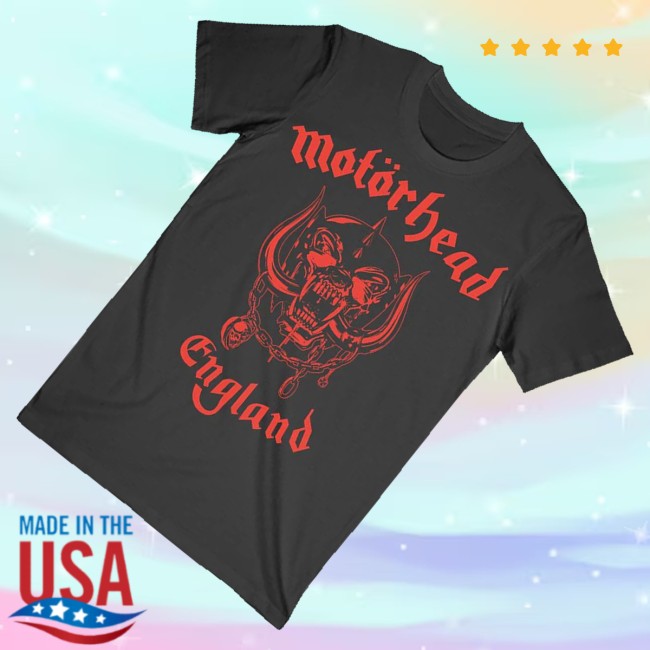 Motorhead Store Merch Red England Tee 3 Motorhead Store Merch Red England Tee