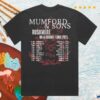 Mumford And Sons Merch Store Black Uk & Eu Tour 2025 Stamp Print T-Shirt