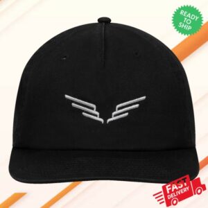 Mumford And Sons Merch Store Grey Black Embroidered Wings Cap