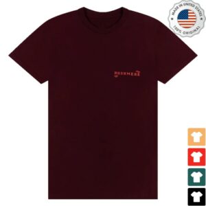 Mumford And Sons Merch Store Maroon Stamp Print T-Shirt