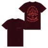 Mumford And Sons Merch Store Maroon Stamp Print T-Shirt