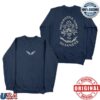 Mumford And Sons Merch Store Navy Puff Print Crewneck Sweatshirt