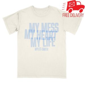 Myles Smith Merch Store My Mess My Heart My Life Ivory Album T-Shirt