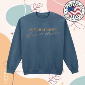 Neil Diamond Store Merch Wild At Heart Indigo Blue Crewneck