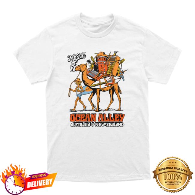Ocean Alley Merch Store Ocean Alley 2026 Aus Nz Tour White Tee