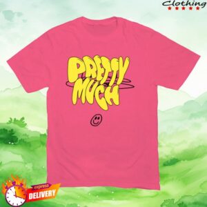 Prettymuch Store Merch Bubble Letter Pink Tee