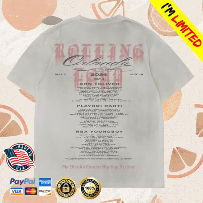 Rolling Loud Merch Store Reflection Cream 26 Lineup Tee 4 Rolling Loud Merch Store Reflection Cream 26 Lineup Tee