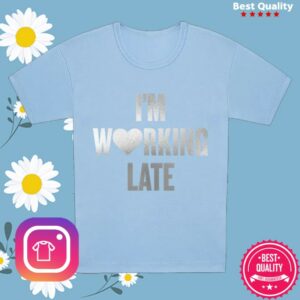 Sabrina Carpenter Store Merch Working Late Silver Foil Graphic Tee