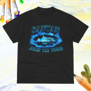 Santandave Merch Store Santan Alcatraz Tee Black Blue Flame