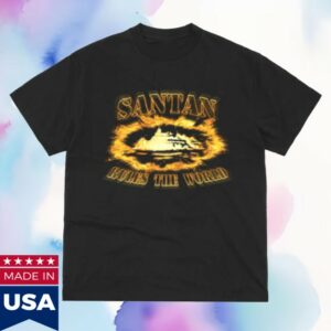 Santandave Merch Store Santan Alcatraz Tee Black Orange Flame