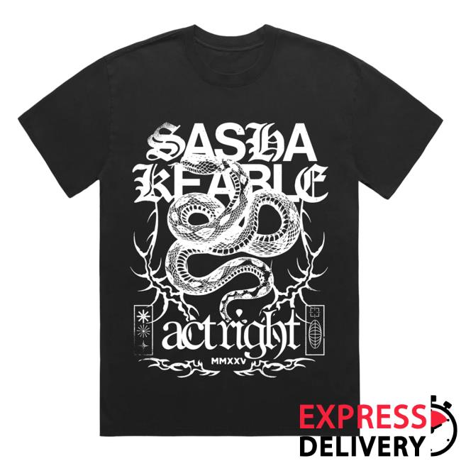 Sasha Keable Merch Store Snake Tour Tee Black 2 Sasha Keable Merch Store Snake Tour Tee Black