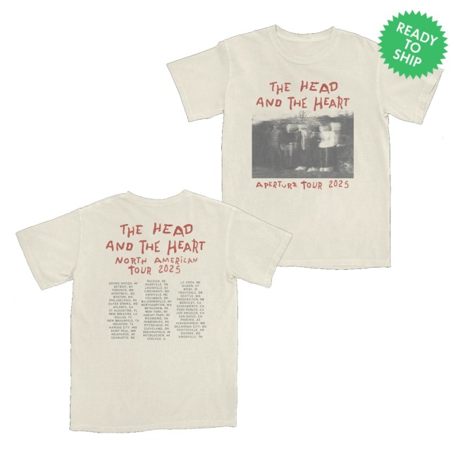 The Head And The Heart Merch Store Thath Aperture Photo Tour Tee 4 The Head And The Heart Merch Store Thath Aperture Photo Tour Tee