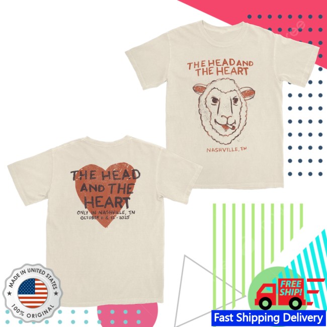 The Head And The Heart Merch Store Thath Nashville Event Tee 5 The Head And The Heart Merch Store Thath Nashville Event Tee