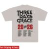 Three Days Grace Store Merch 2026 Alienation Tour Gray Shirt