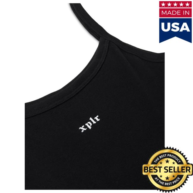 Xplr Store Merch Logo Spaghetti Strap Tank 3 Xplr Store Merch Logo Spaghetti Strap Tank
