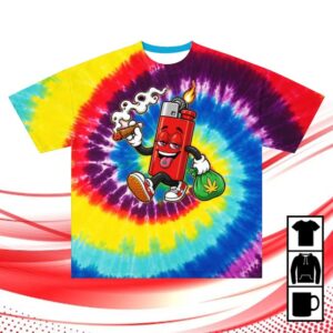 Sadstonie Merch Store Lighter Character Tie-Dye Graphic Tee