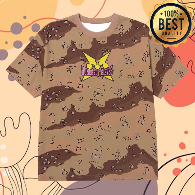 100 Thieves Merch Store 100T X Momotoys Desert Battle Camo T-Shirt 3 100 Thieves Merch Store 100T X Momotoys Desert Battle Camo T-Shirt