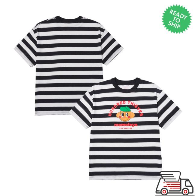 100Thieves Merch Store 100T X Momotoys Where's Momo Stripe T-Shirt 5 100Thieves Merch Store 100T X Momotoys Where's Momo Stripe T-Shirt