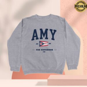 Acton For Governor Merch Store Amy For Governor Collegiate (Dark Ash Crewneck Sweater)