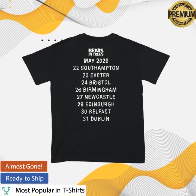 Bears In Trees Store Merch Bears In Trees Uk Ie 2026 Tour T-Shirt (Black)