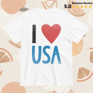 Daily Caller Merch Store I Heart Usa Tee White