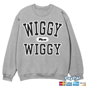 Five Official Store Merch Wiggy Wiggy Grey Crewneck