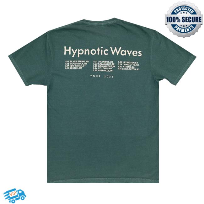 Hellomerch Store The Mountain Goats Hypnotic Waves Tour Tee
