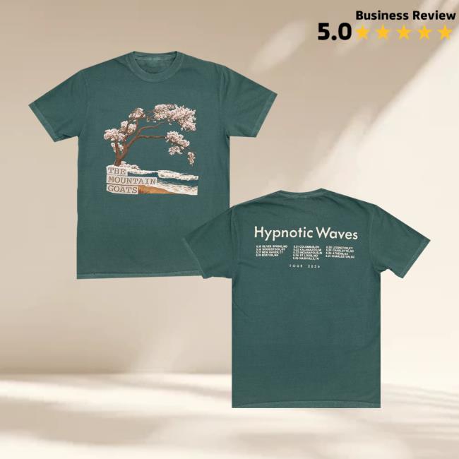 Hellomerch Store The Mountain Goats Hypnotic Waves Tour Tee