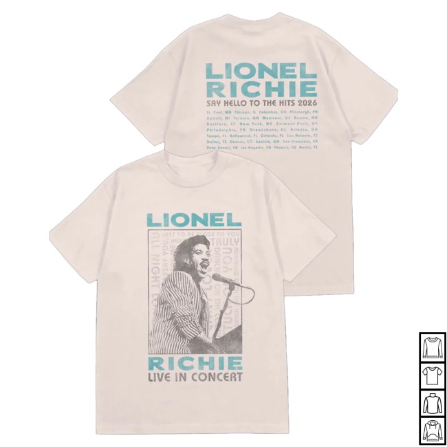 Lionel Richie Merch Store Live In Concert Tee