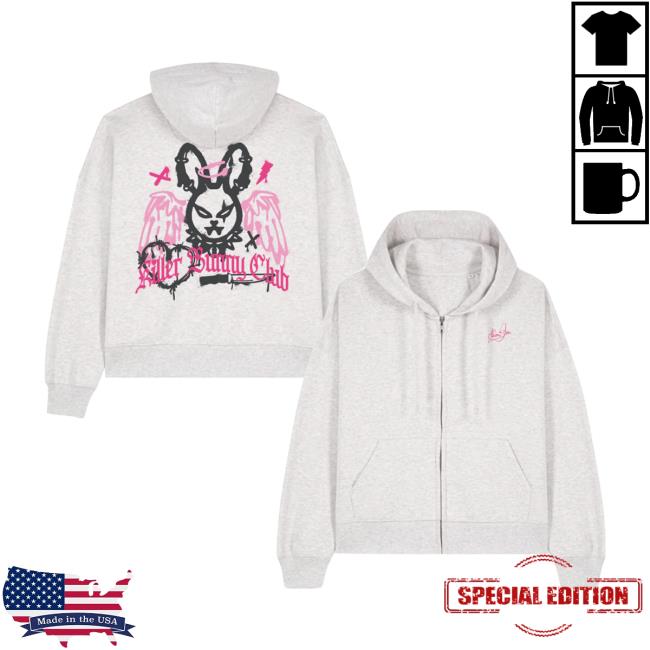 Naomi Jon Merch Store Killer Bunny Zip Hoodie