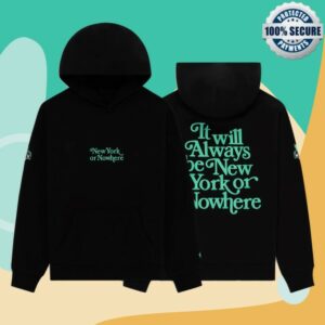 New York Or Nowhere Merch Store Liberty Motto Hoodie Black