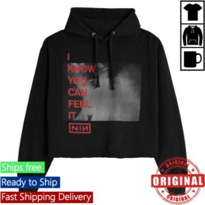 Nine Inch Nails Store Merch 2026 I Know You Can Feel It Cropped Hoodie