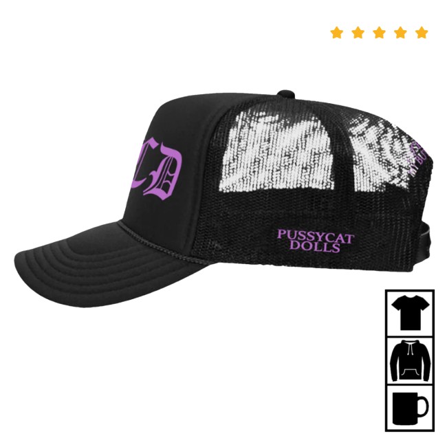 Pussycat Dolls Merch Store Buttons Trucker Hat 6 Pussycat Dolls Merch Store Buttons Trucker Hat
