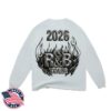 R&B Tour Merch Store Chris Brown R&B Tour Flame White Longsleeve Tee
