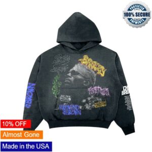 R&B Tour Merch Store Chris Brown R&B Tour Graphic Black Hoodie