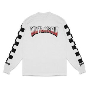 Run Travis Run Store Merch Rtr Checker Long Sleeve